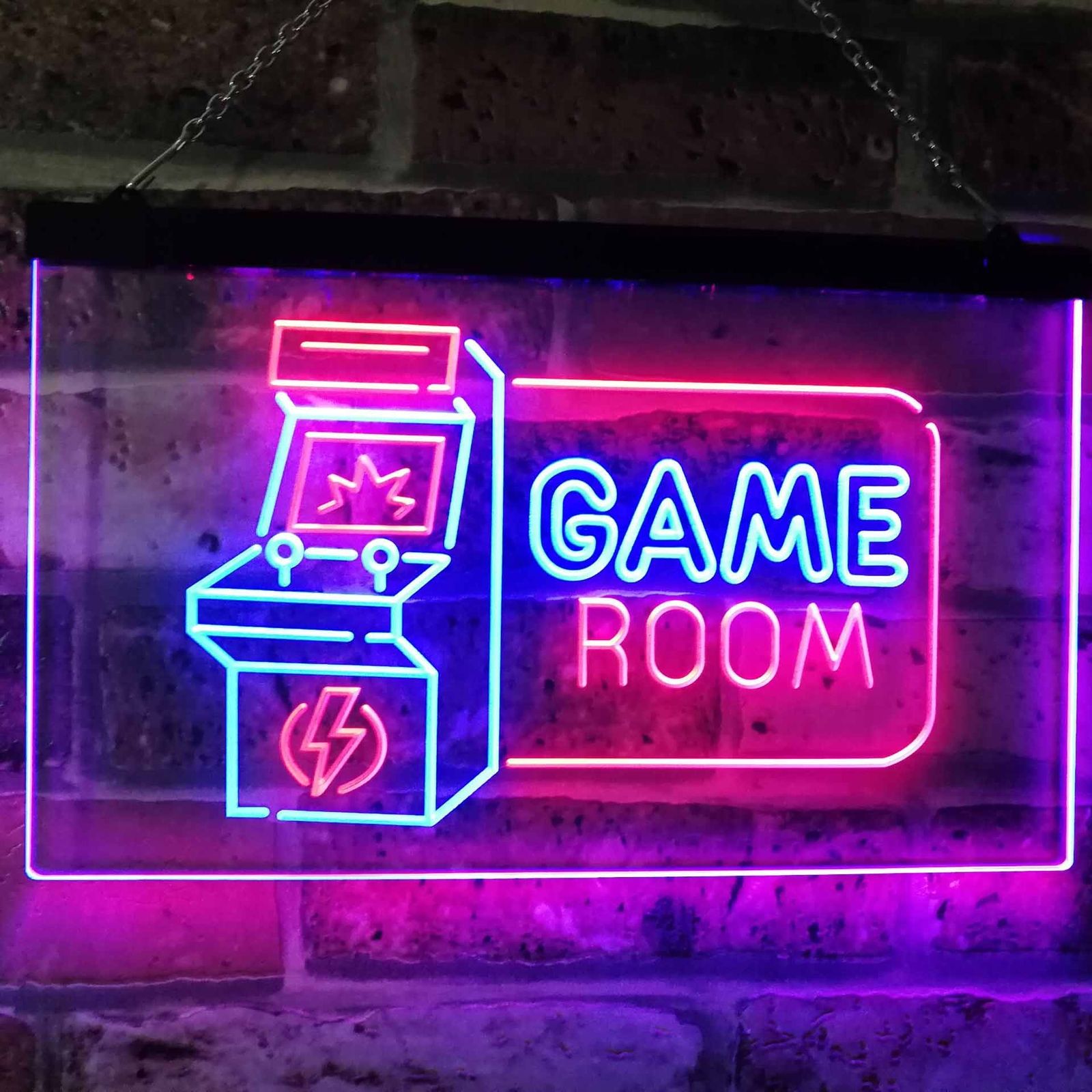 Game Room Arcade Dual Color Led Neon Sign